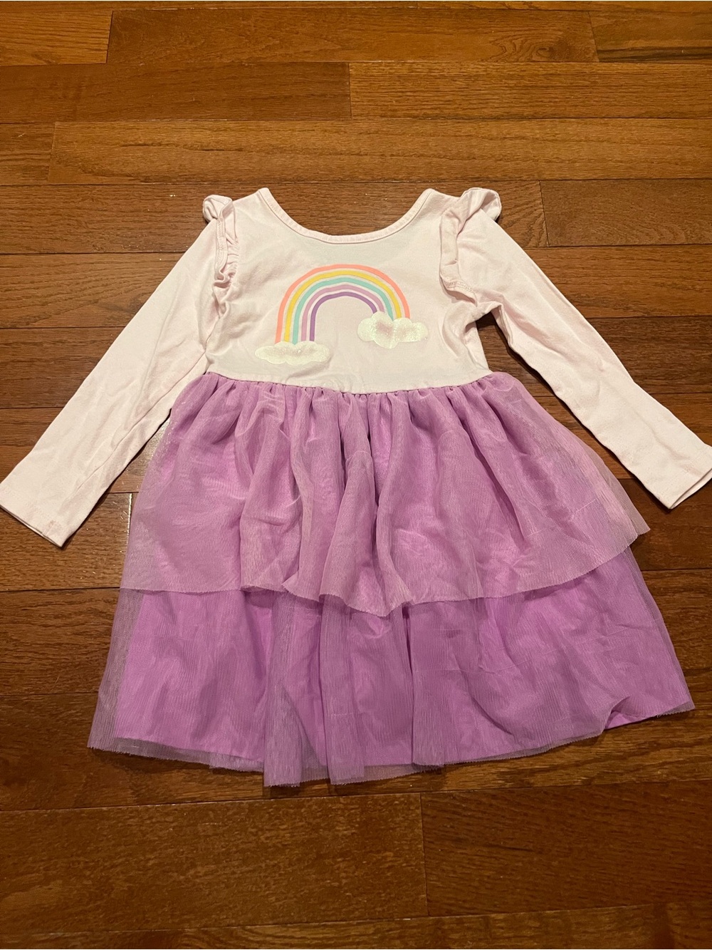 Girls 4T Cat&Jack Rainbow Tutu Dress Long Sleeve